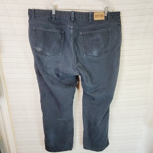 DULUTH TRADING CO BLACK DENIM JEANS, SZ 46x32 - Picture 10 of 12